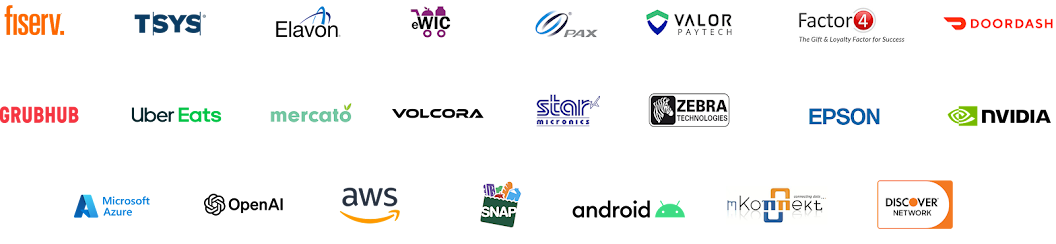 Technology and brand partners that power the register